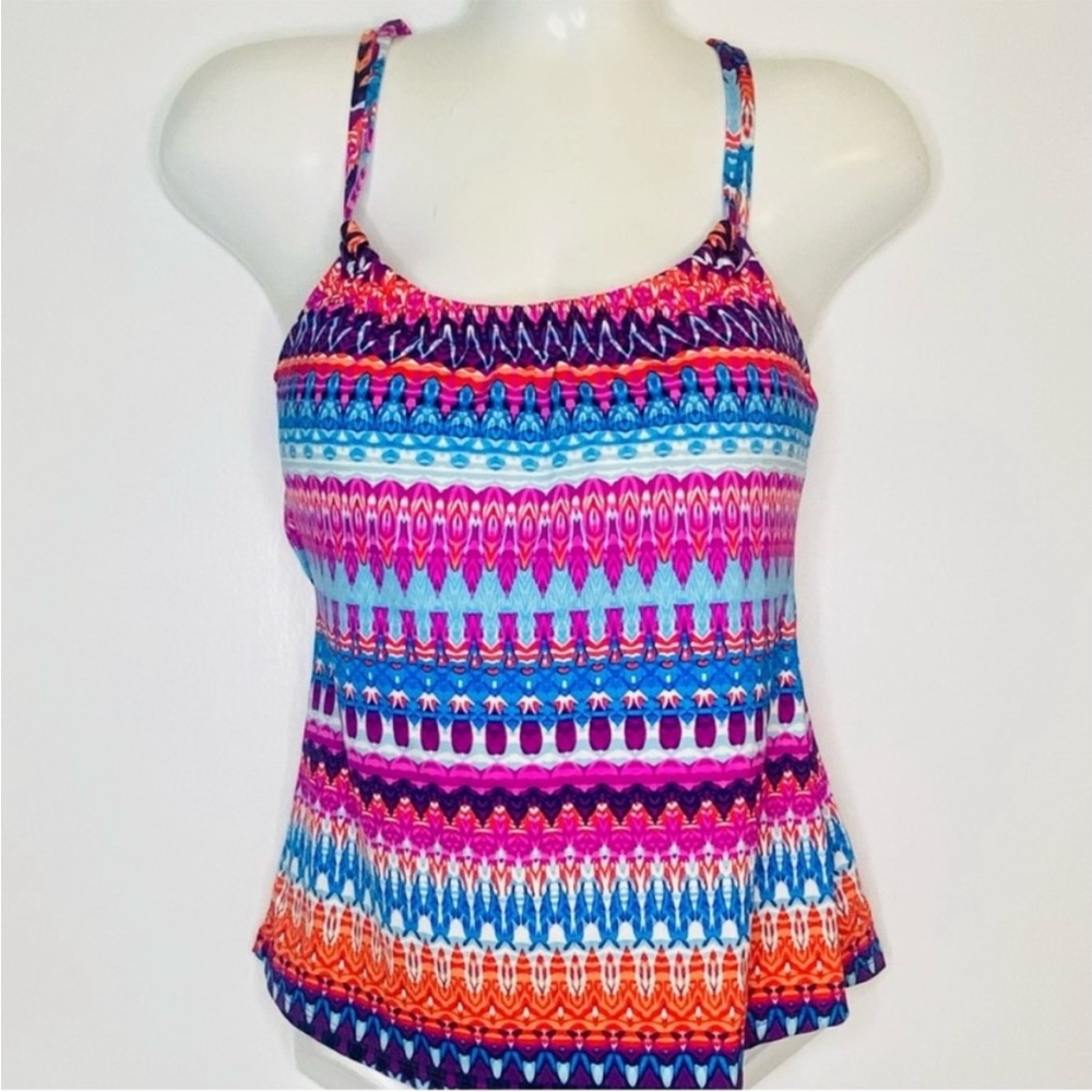 24TH & OCEAN Boho Stripe Tankini Top